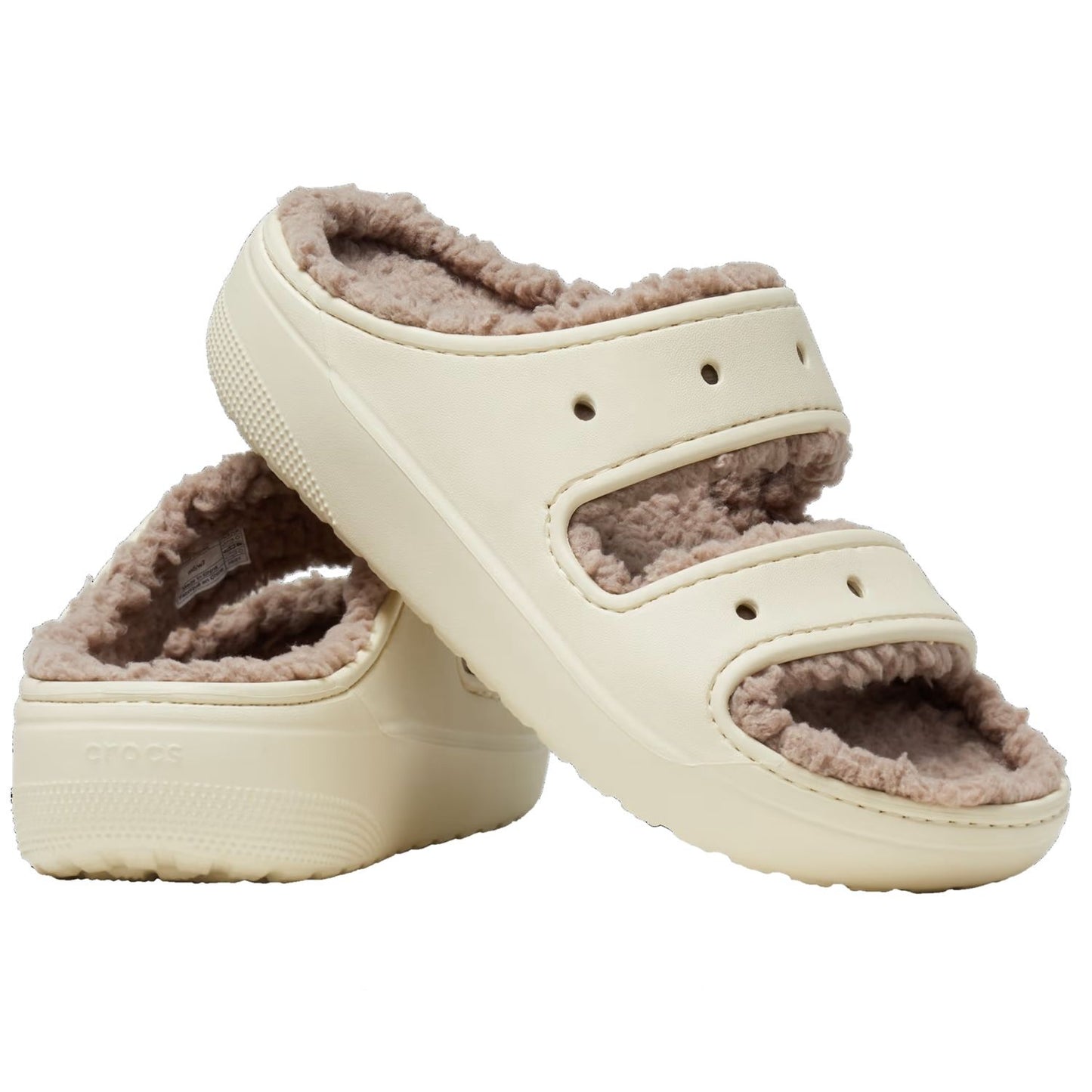 Crocs Classic Cozzzy Sandal (207446) - Bone/Mushroom