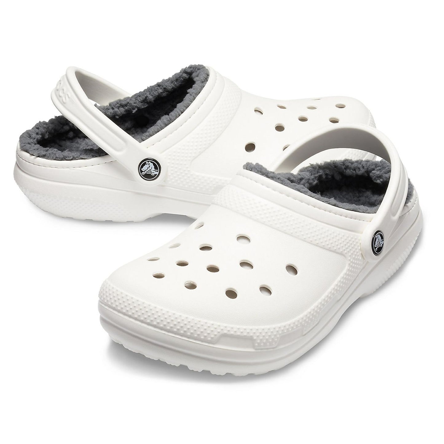 Crocs Classic Lined Clog (203591) - White/Grey