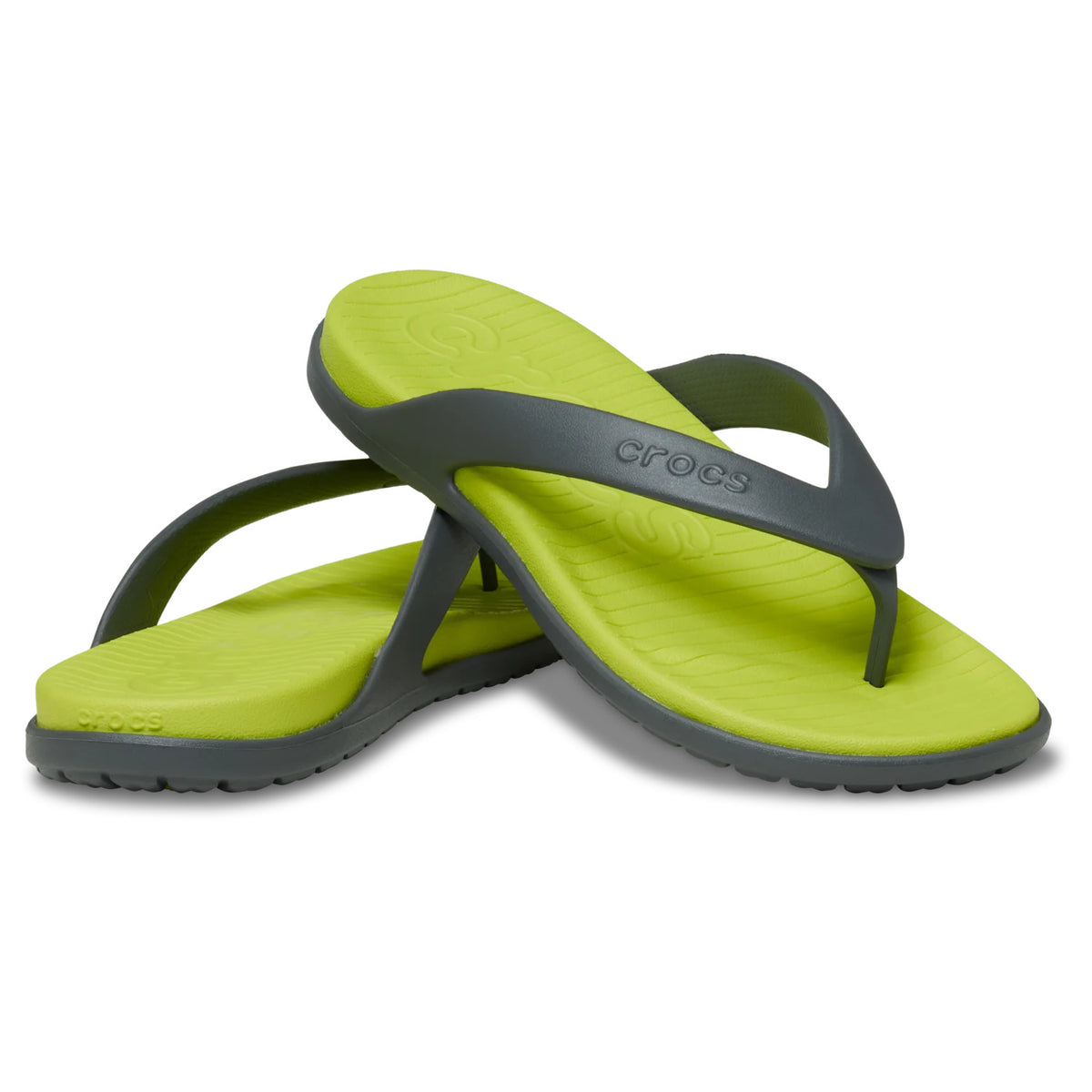 Crocs Coast Flip (212035) - Slate Grey/Citrus