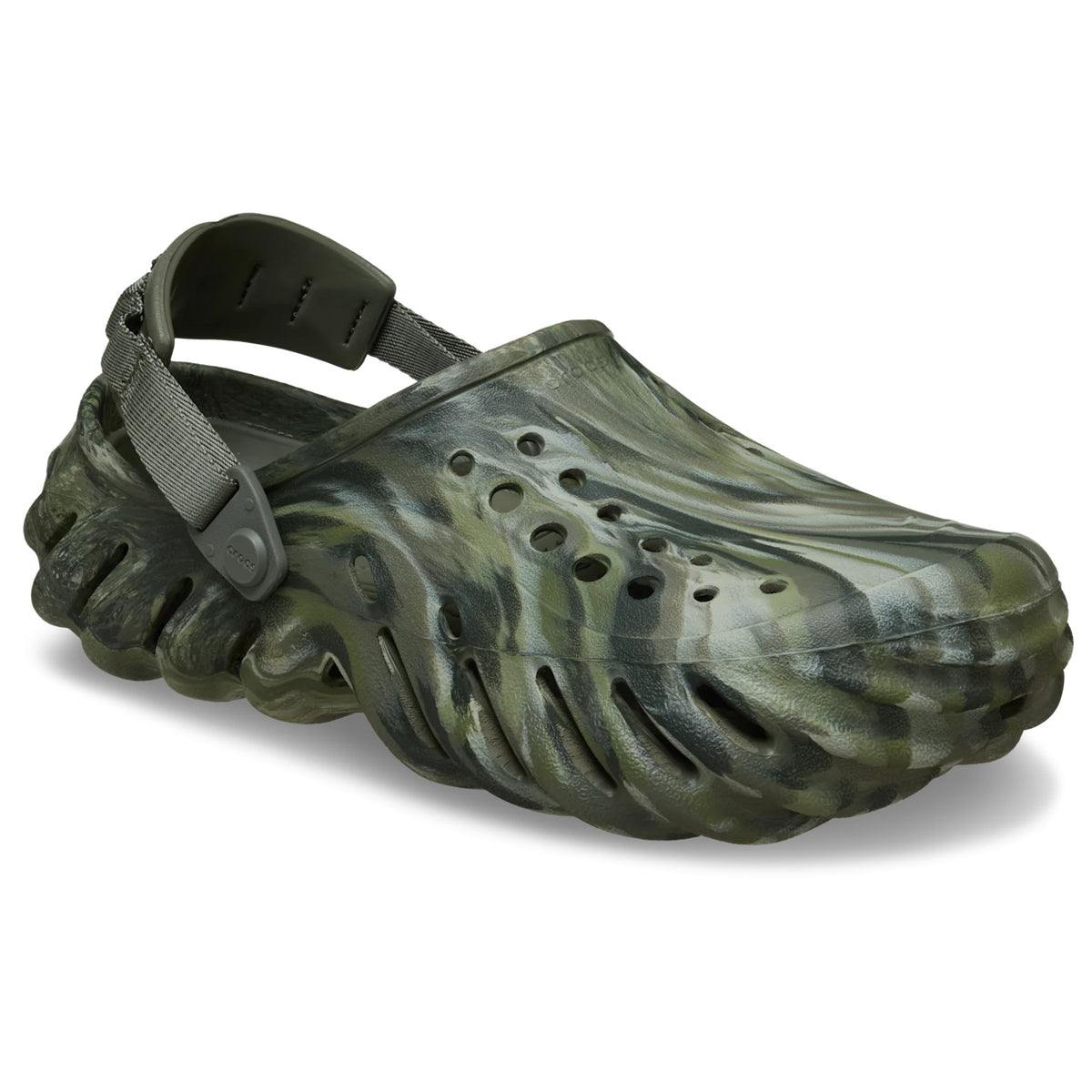 Crocs Echo Marbled Clog (208454) - Dusty Olive/Multi