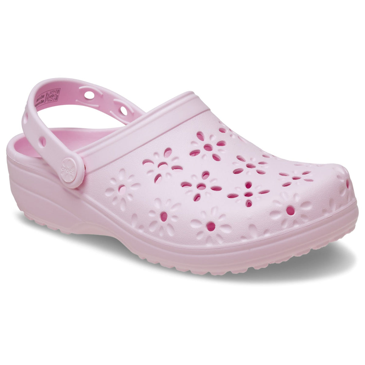 Crocs Classic Floral Cut Out Clogs (210927) - Pink Milk