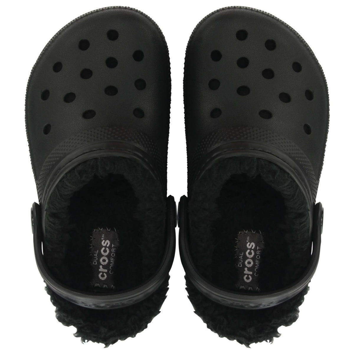 Crocs Classic Lined Kids Clogs (207010) - Black/Black