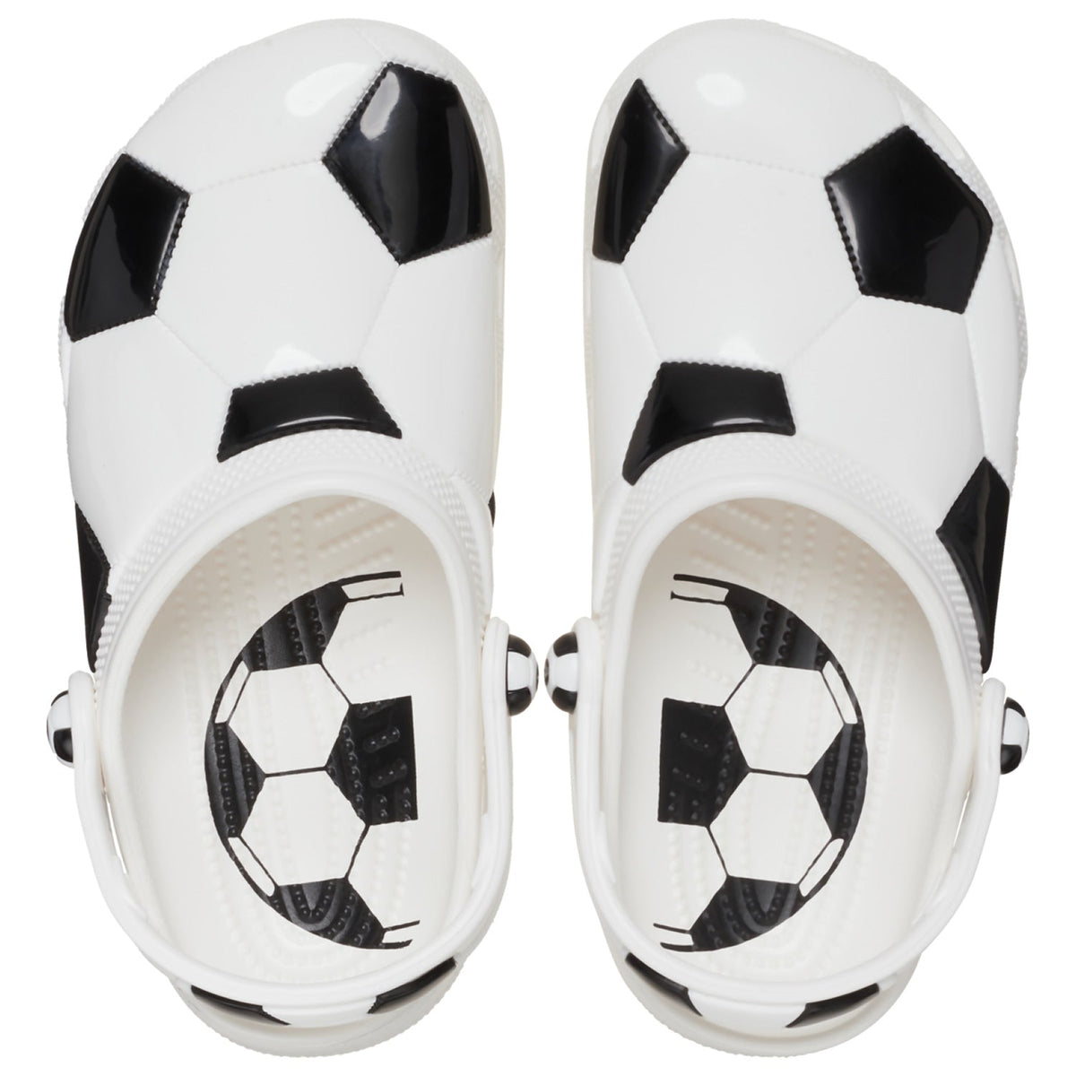 Crocs Classic Football Soccer Kids Clog (210157) - White/Black
