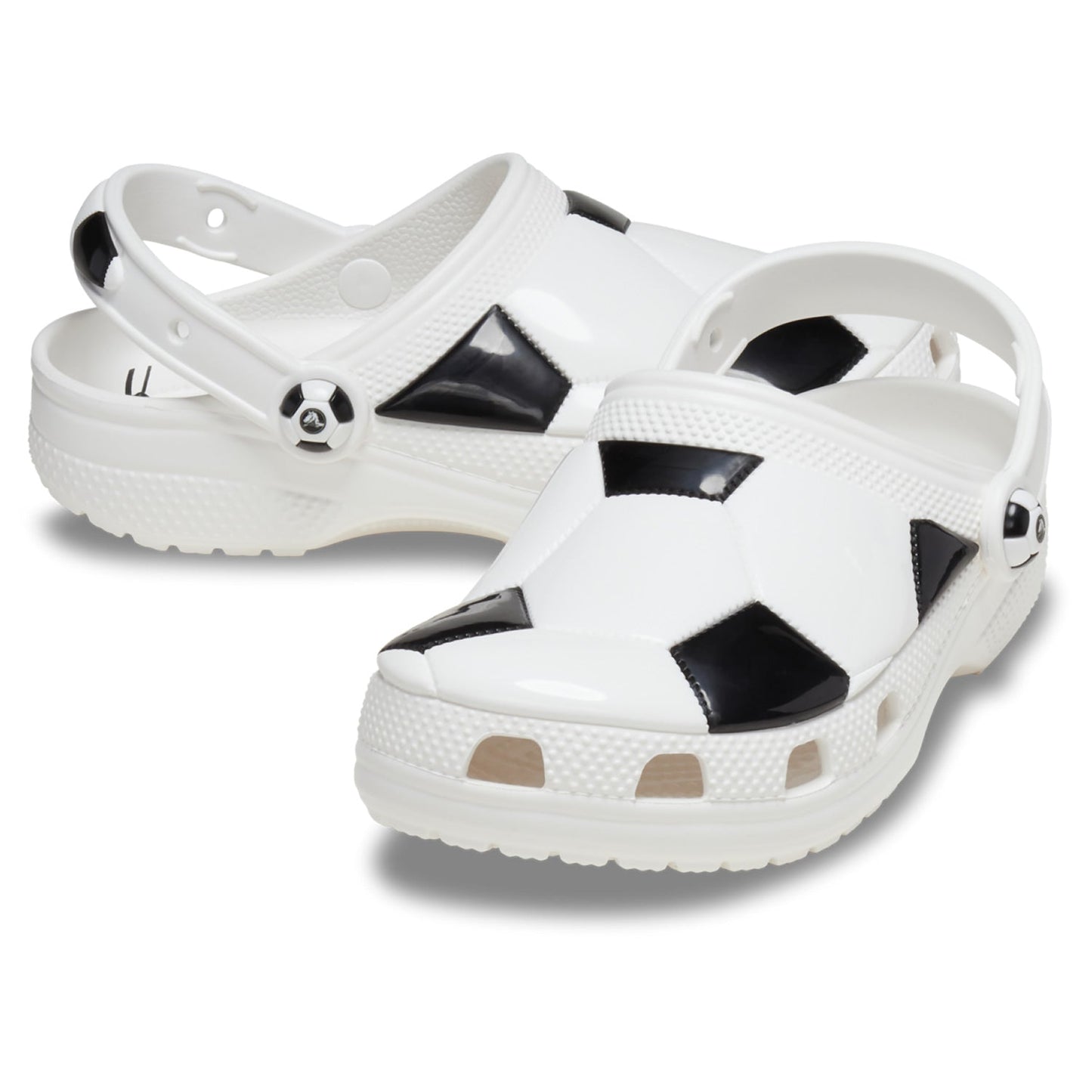 Crocs Classic Football Soccer Kids Clog (210157) - White/Black