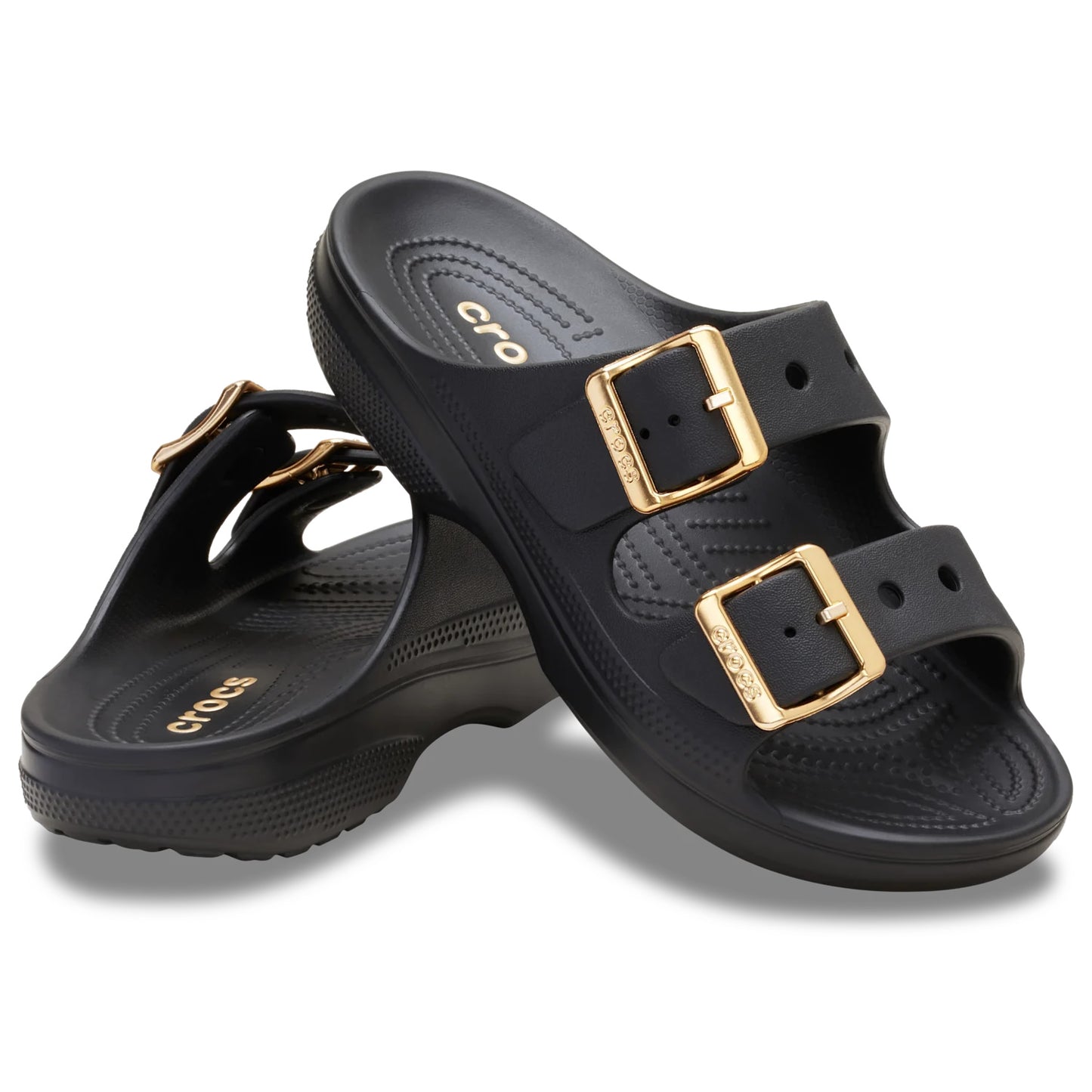 Crocs Saturday Metallic Buckle Sandal Women (213316) - Black