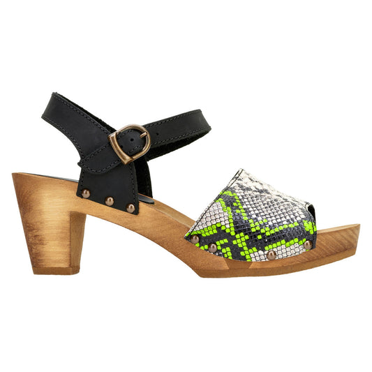 Sanita Sassia Square Flex Sandals in Lime