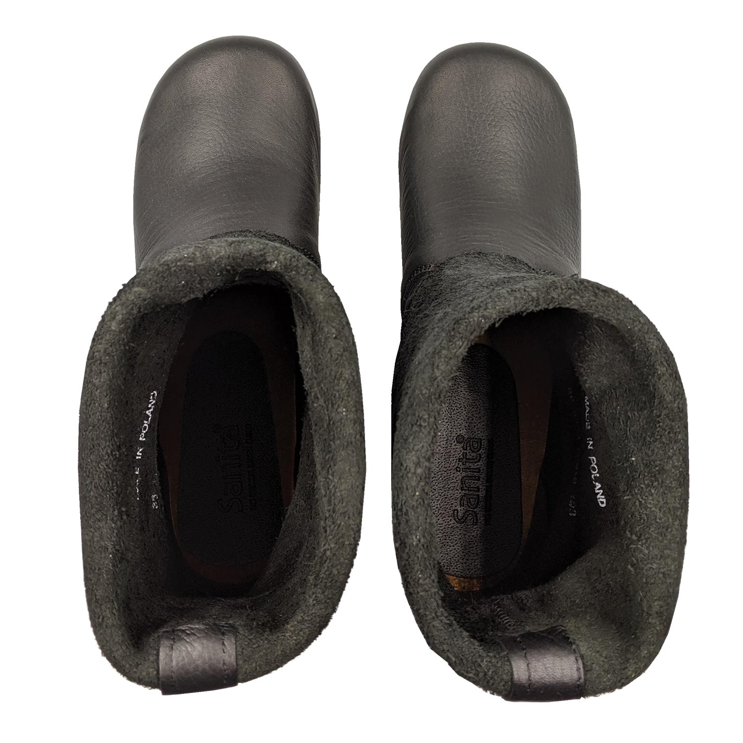 Sanita Alison Roll-top Clog Boots in Black