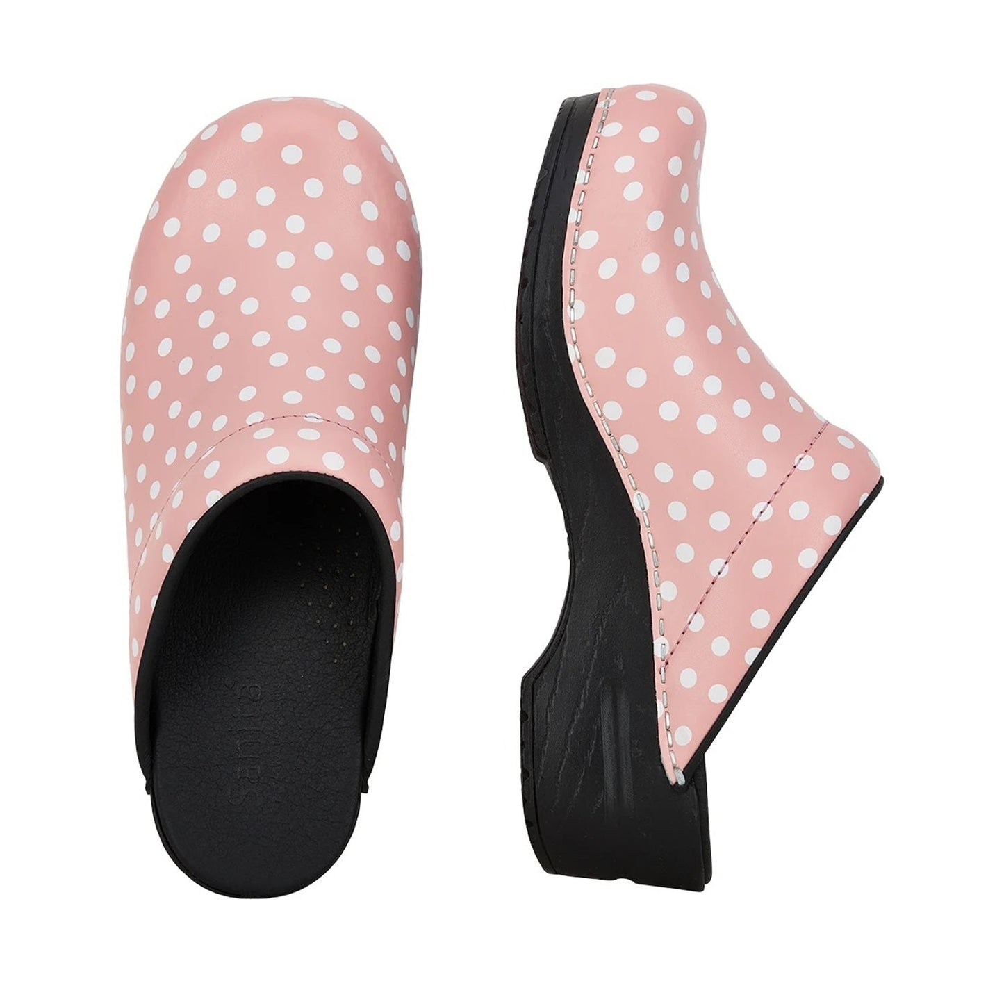Sanita Fenja Spotty Flexible Clogs in Rose