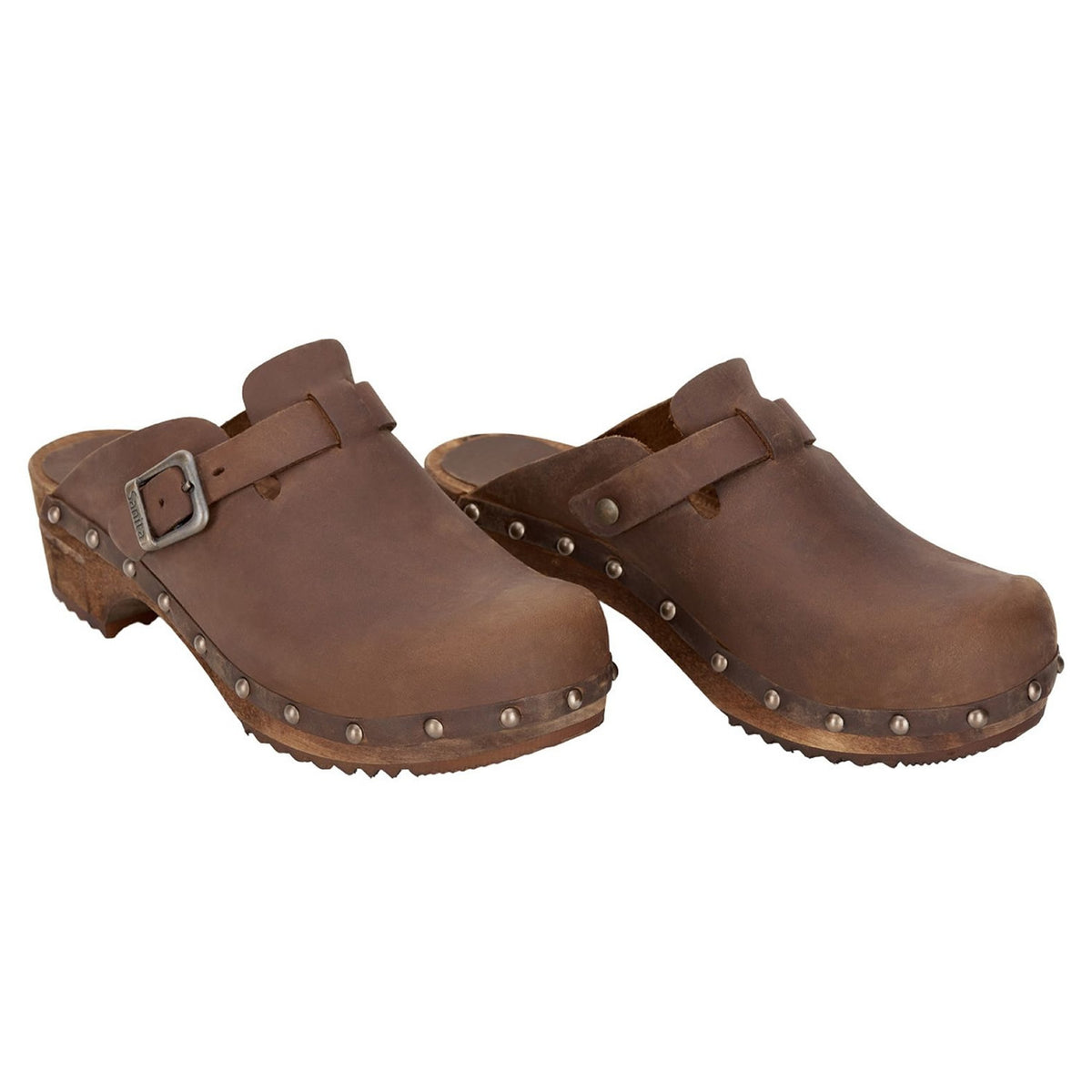 Sanita Kristel Traditional Clogs in Antique Brown (455205)