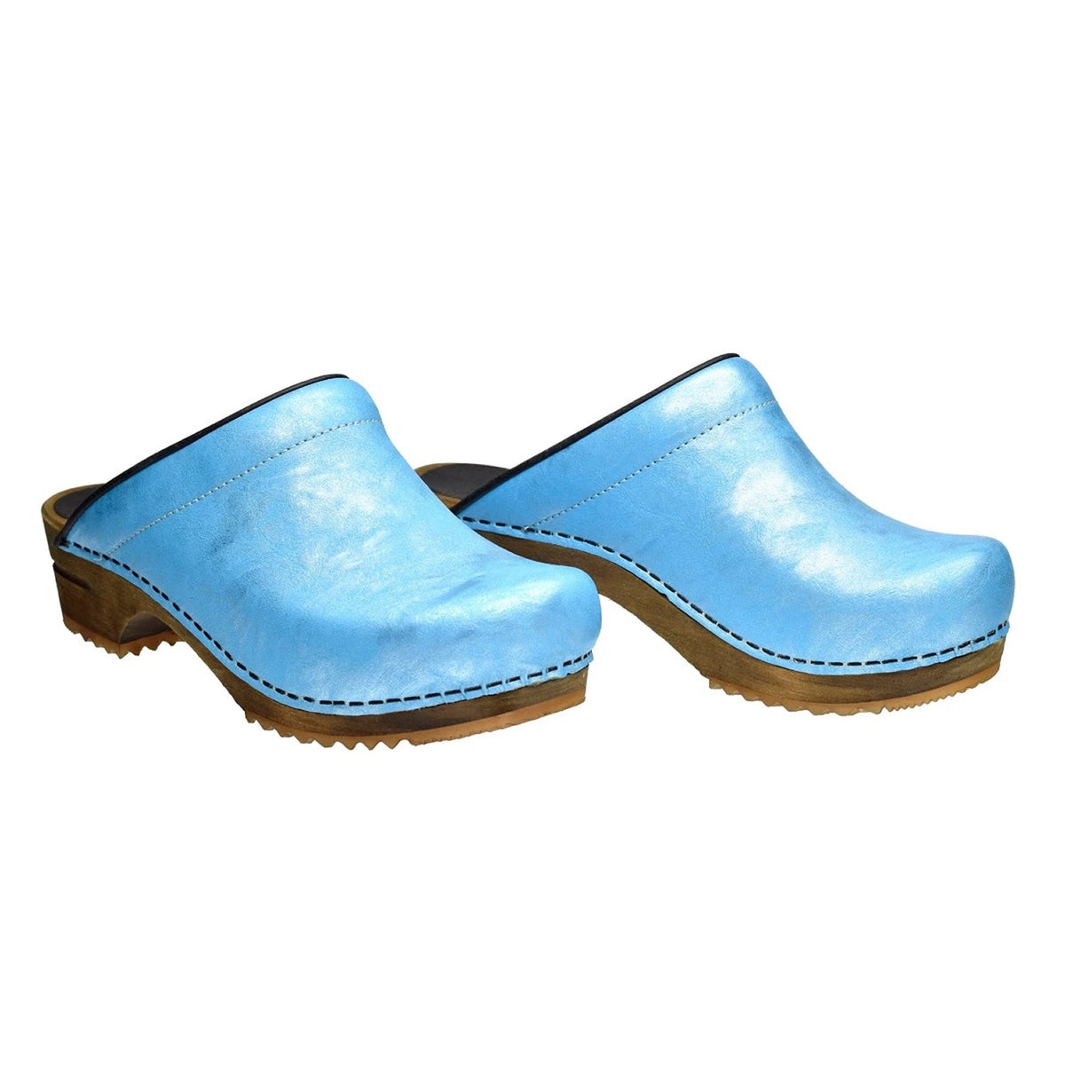 Sanita Laerke Wooden Clogs in Blue (7450050)