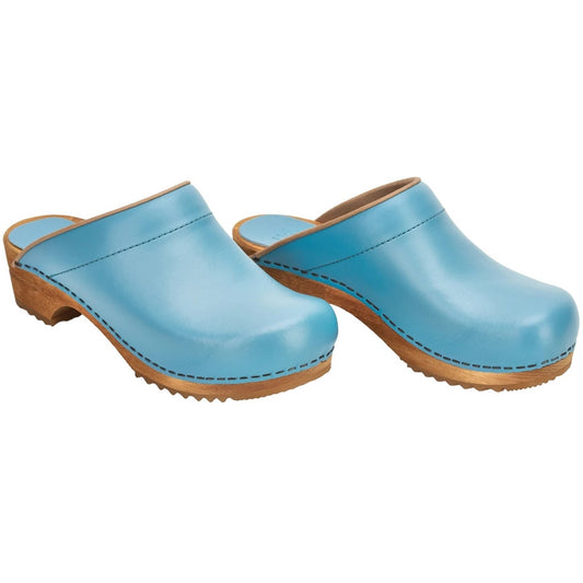 Sanita Lotte Wooden Clogs in Teal 470009