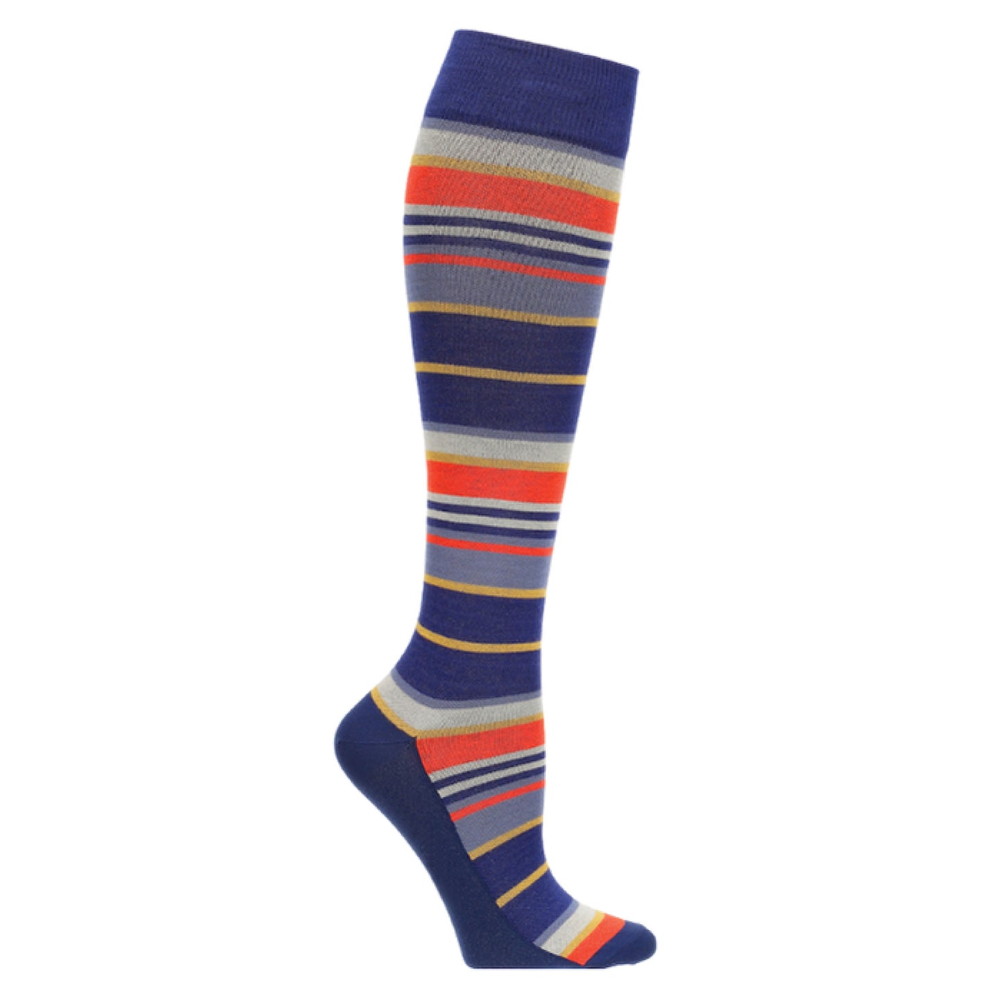 Toffeln Aktiv Cool Bamboo Compression Socks ACS Blue Orange Stripe