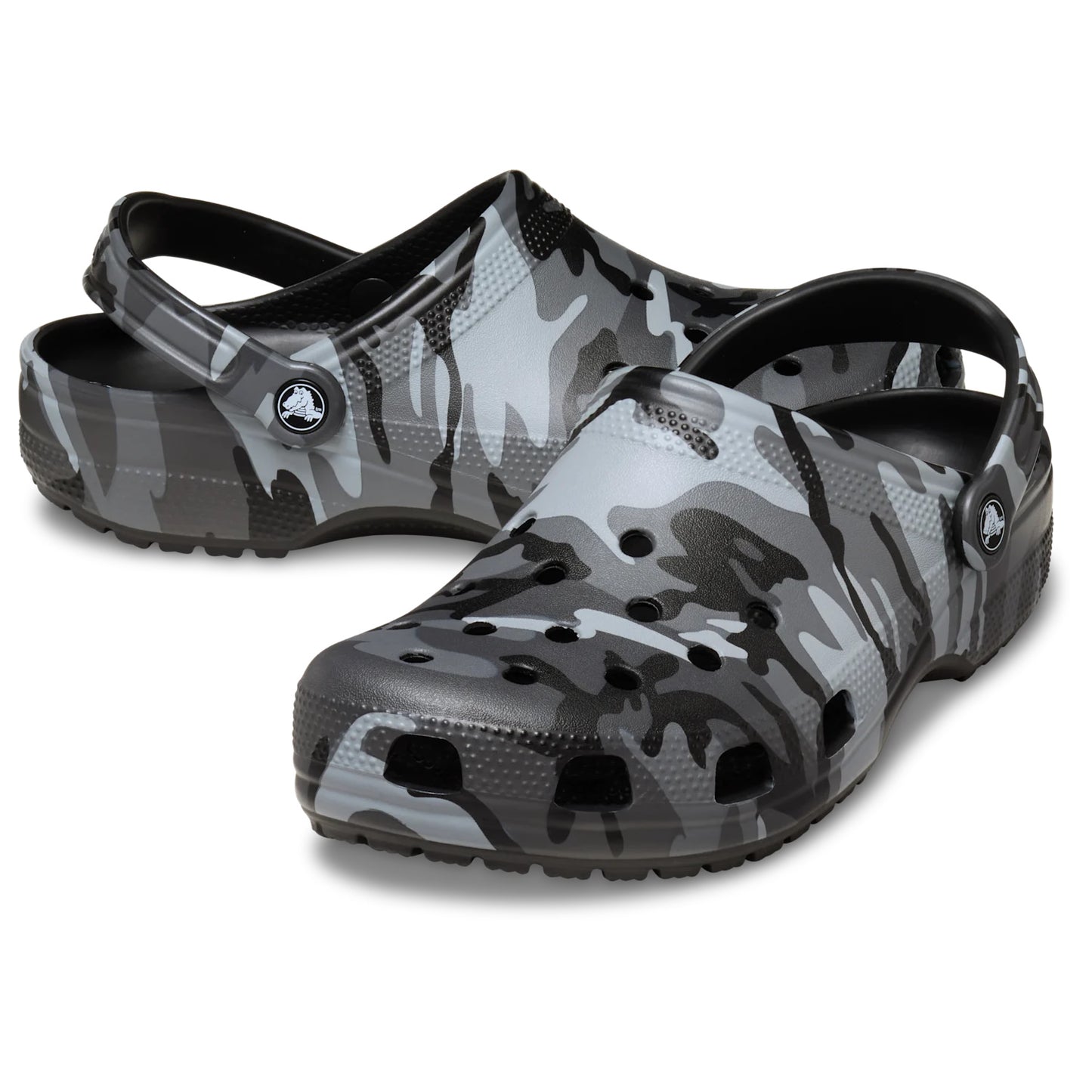 Crocs Classic Camo Clog (211936) - Black/Slate Grey