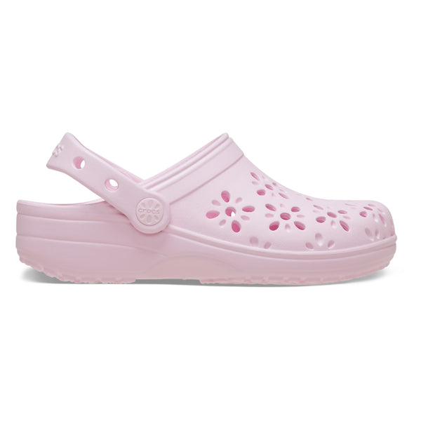 [CROCS] サンダル CLASSIC FLORAL CUT OUT CLOG ピンクミルク Crocs Classic Floral Cut Out Kids Clogs 210943 Pink Milk