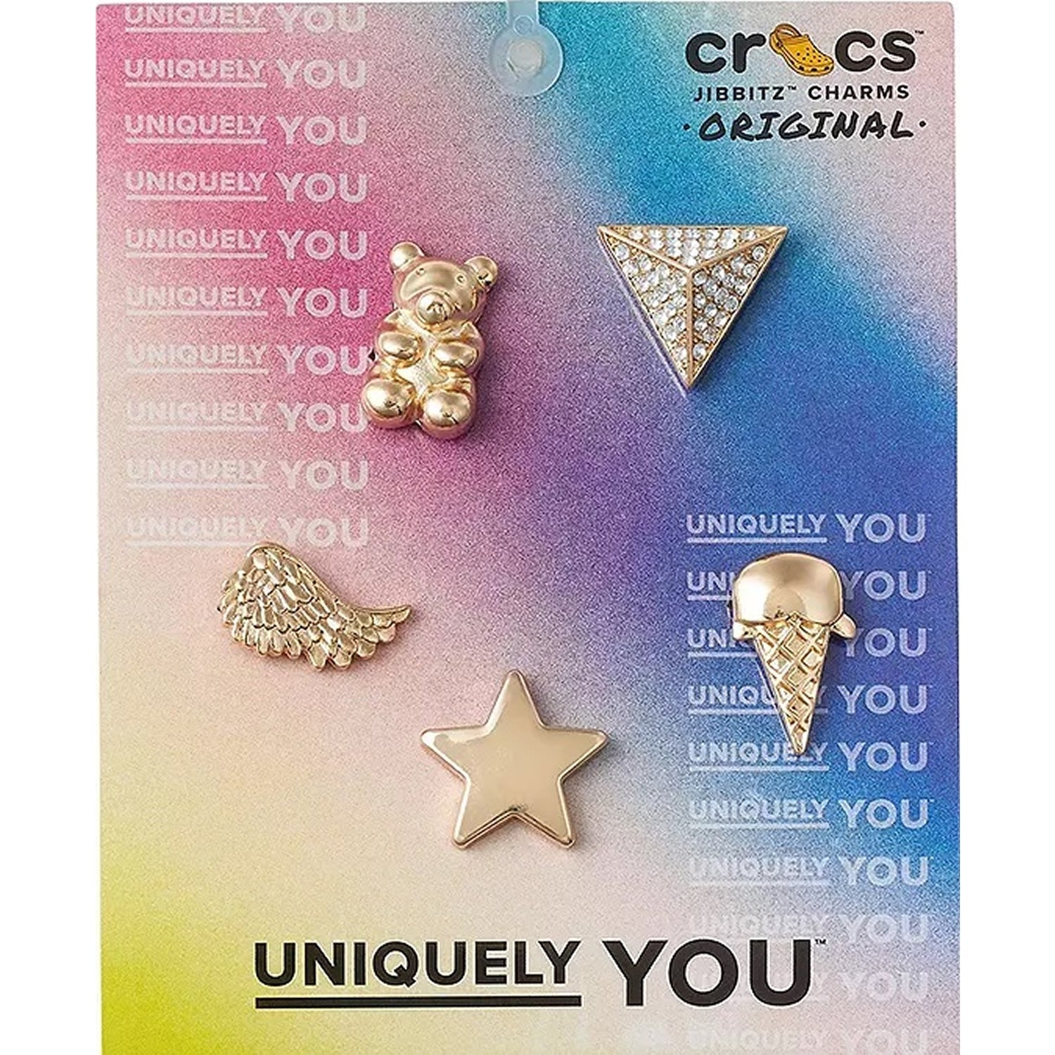 Crocs Jibbitz Gold Icons 5 Pack