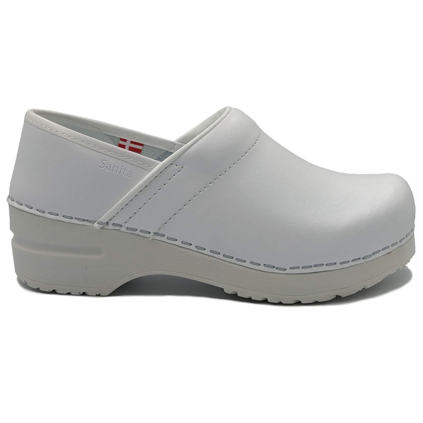 Sanita Professional Smooth Closed Clogs in White