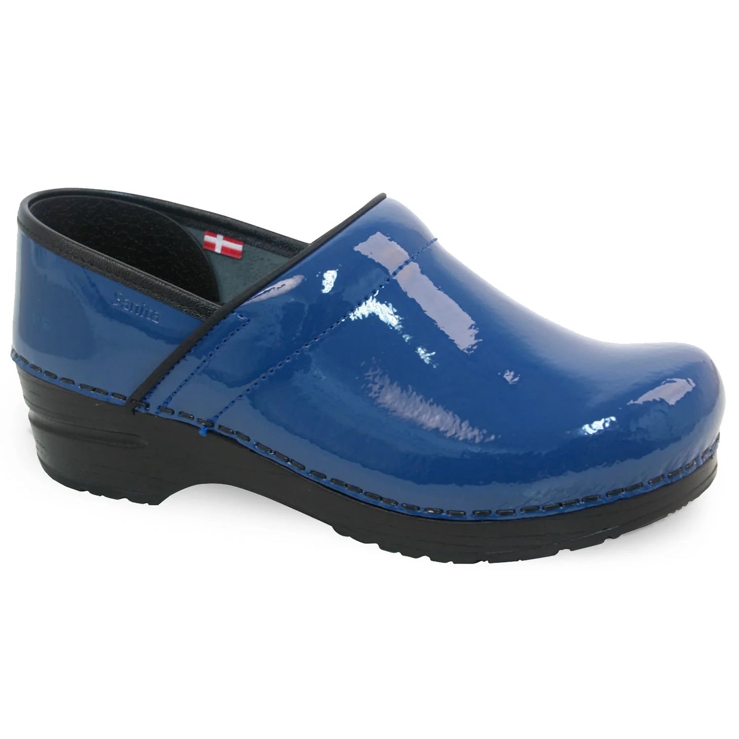 Sanita Professional Patent Closed Clogs in Navy 457406