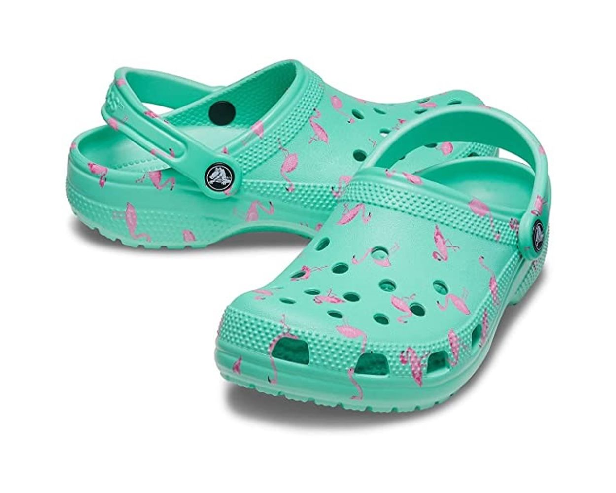 Blue flamingo crocs best sale