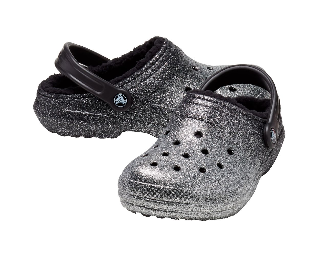 Lined crocs fashion black