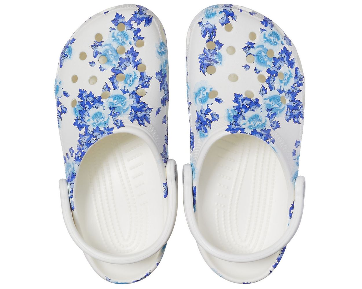 White best sale floral crocs