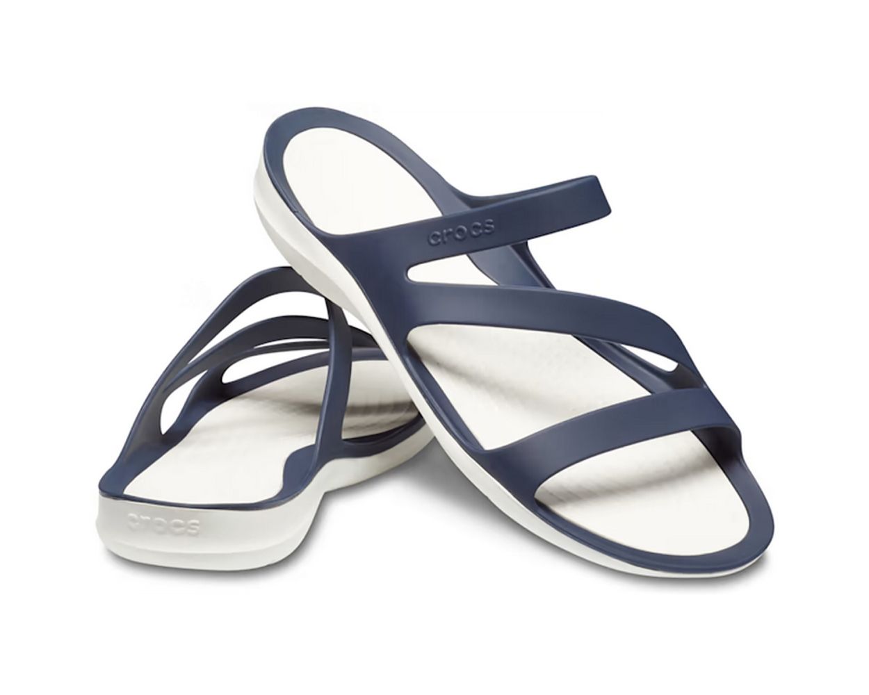 Crocs navy fashion white