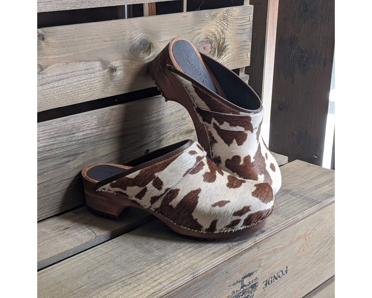 Sanita Brown Cow Danish Clogs 1706199 World of Clogs